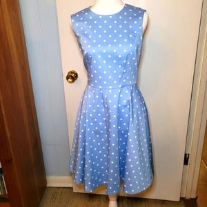 Draper James Blue Polka Dot Midi Dress